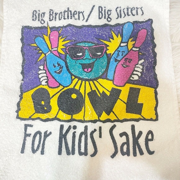 Vintage Bowling Hand Towel Bowl For Kids Sake Big Brothers Big Sisters - Picture 3 of 4